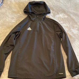 Boys Adidas size medium black Adidas warm up pull on